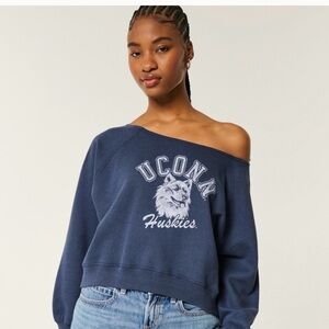 Hollister Navy Blue UCONN Huskies Sweatshirt